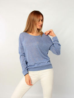 ДЖЕМПЕР ДЖ559 СИНИЙ МЕЛАНЖ - Assana фото 2