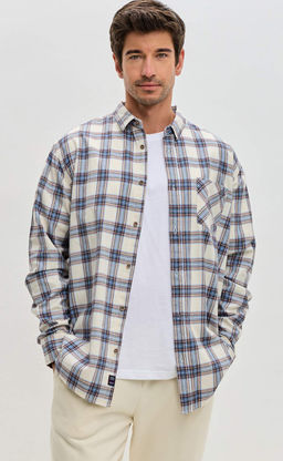 Рубашка F521-0460 milk-blue - Fine joyce фото 3