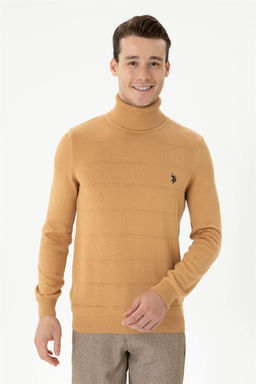 U. S. Polo Assn Мужской свитер песочного меланжа - U.s. polo assn фото 3