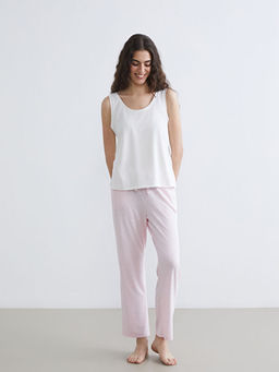 Beli Lastikli Puantiyeli Kad?n Pijama Alt