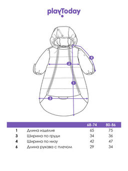 PlayToday / Конверт демисезонный для девочки  фото 9