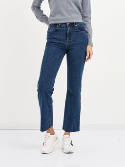 женские брюки клеш в синем цвете - Glenfield фото 3