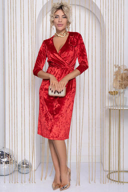 Платье Зимняя роза (красное) П12192-35 - Lt collection фото 5