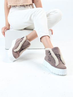 Ботинки 243.о.212131w.Капучино замша/мех