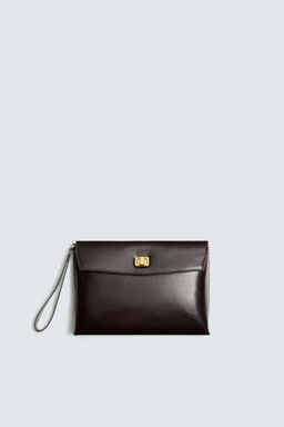 LIMITED EDITION LEATHER CLUTCH BAG - Zara фото 9