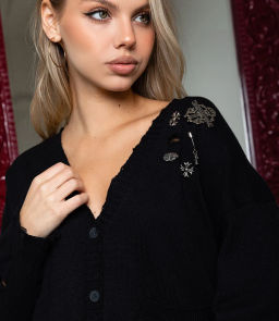 Кардиган #КТ882 (6), чёрный