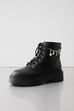 LACE-UP ANKLE BOOTS WITH CHARMS - Zara фото 2