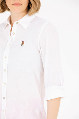 Рубашка женская белая Uzunkol Basic - U.s. polo assn фото 14