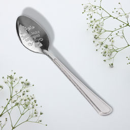 Цена за 3 шт. Ложка чайная с гравировкой Любимая подруга, h=14 см