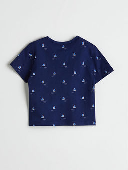 Bask?l? Erkek Bebek Ti??rt ve ?ort 2li