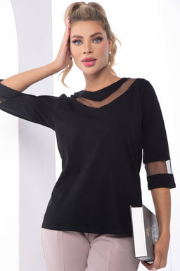 Блуза Азалия (черная) Б8311 - Lt collection фото 6