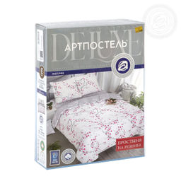 Постельное белье Киото с простынью на резинке (поплин DE LUXE) Евро/Пододеяльник: 1 шт. - 215*200; Простыня на резинке: 1 шт. - 200*180*25; Наволочка: 2 шт. - 70*70; DE LUXE с простынью на резинке