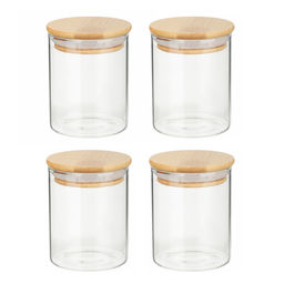 Набор банок для специй, 4шт., 190мл,стекло, бамбук VETTA ЭКО арт. 828-330