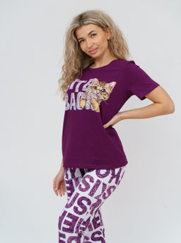 775/2 Пижама "Буквы/фиолетовый"