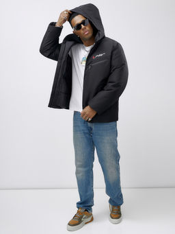 Куртка спортивная мужская зимняя большого размера черного цвета 66616Ch - Wonderrman фото 14
