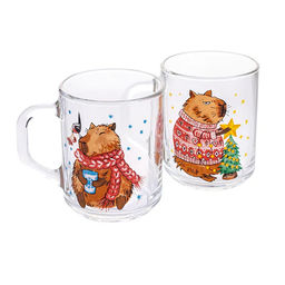 Кружка GREEN TEA НОВОГОДНЯЯ КАПИБАРА 200мл