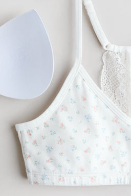 Crop top con detalle de encaje - H&m фото 4