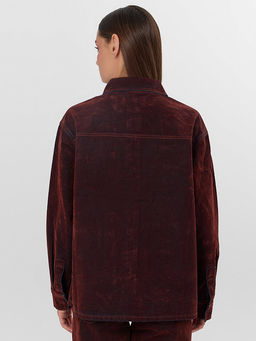 Жакет женский джинсовый бордовый - Mark formelle фото 2