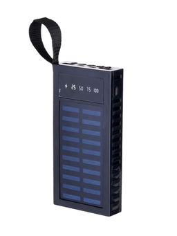 Внешний портативный аккумулятор 10000 мАч, 10 W, 2USB, Type-C, фонарик, солнечная панель, чёрный - Simaland фото 3