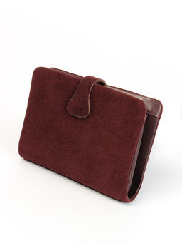 LACCOMA кошелек LA-2091-Z-темно-бордовый натуральная замша