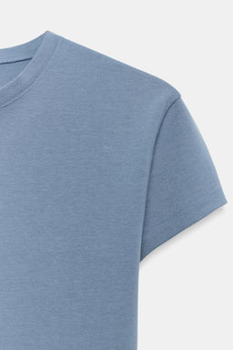 CAMISETA ENTALLADA MANGA CORTA / Azul?n - Zara фото 7