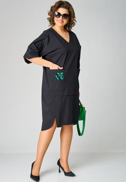 Платье EVA GRANT 7200А-Р принт зелень