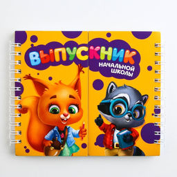 Двойной блокнот на гребне Выпускник начальной школы,мягкая обложка, размер 15 см х 12 см, 48 листов. - Artfox фото 7