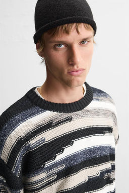 GEOMETRIC JACQUARD SWEATER - Zara фото 6
