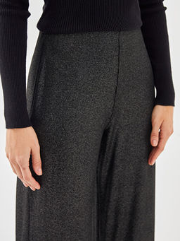 Standart Fit Parlak G?r?n?ml? Kad?n Pantolon