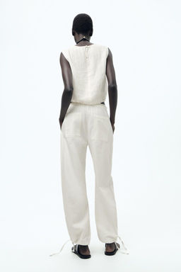 ZW COLLECTION 100% LINEN TOP WITH TIES - Zara фото 21