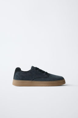 SPLIT SUEDE SPORTS DERBY SHOES