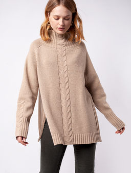 VILATTE / Свободный свитер из теплой пряжи с шерстью