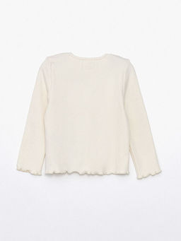 Bisiklet Yaka Bask?l? K?z Bebek Ti??rt - Waikiki фото 2