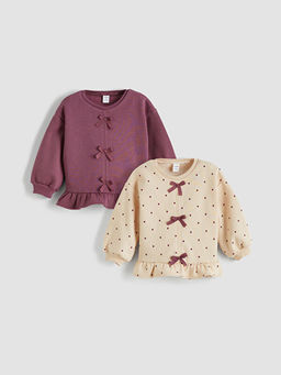 Fiyonk F?g?rl? K?z ?ocuk Sweatshirt 2li