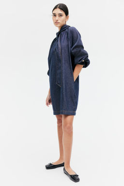 Vestido denim con lazada - H&m фото 2