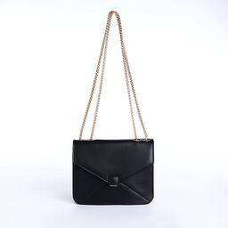 Сумка женская мессенджер на магните, 20×6×13 см, чёрная