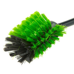 Щетка для посуды "Лайм" 30см, овальная, с длинной пластмассовой ручкой (Китай)