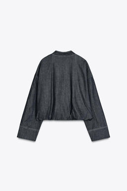 Z1975 DENIM GLOBO BOMBER JACKET - Zara фото 6