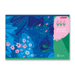 Светоч 32АЛСК4_0_3_9 Альбом для рисования 100 г/м2 A4 29 х 20.5 см 32 л. 5 шт. на скобе 000216 Цветочная фантазия  фото 4