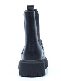 01-5272-1 BLACK Ботинки демисезонные женские (искусственная кожа, байка)