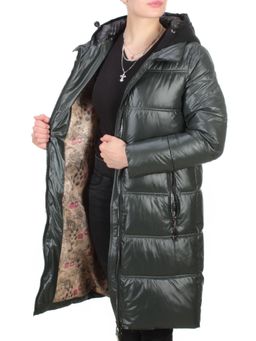 2193 DARK GREEN Куртка зимняя женская AIKESDFRS (200 гр. холлофайбера) - Фабричный китай фото 9