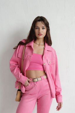 Martichelli Рубашка в стиле сафари розовая  фото 3