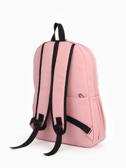 Рюкзак школьный на молнии, с карманами, с принтом, размер 30?12?43 см, розовый