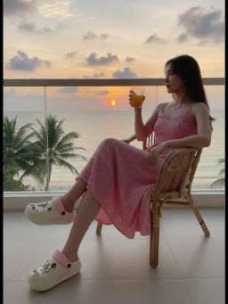 Шлепанцы на высокой платформе ЭВА