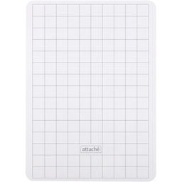 Доска двусторонняя маркерная Attache А4 белый/клетка+ маркер+салфетка