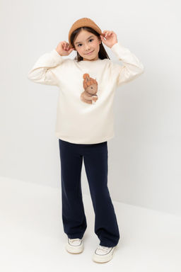 КР 302670-1/молочный джемпер (свитшот) для дев