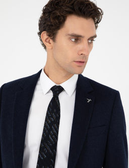 Кашемировая куртка узкого кроя темно-синего цвета - Cacharel фото 2