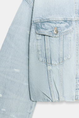 CAZADORA DENIM TRF ROTOS / Azul claro - Zara фото 5