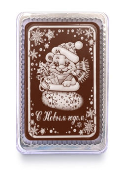 Дед мороз с посохом (снегурочка с мишкой и подарки) 160 грамм сладкий подарок - Покровский пряник фото 2