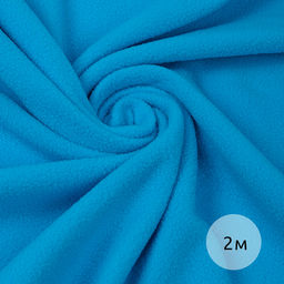 Ткань флис 2-х ст. TBY-0059-F274 190 г/м? 100% ПЭ шир.150см цв.F274 ярк.голубой уп.2м